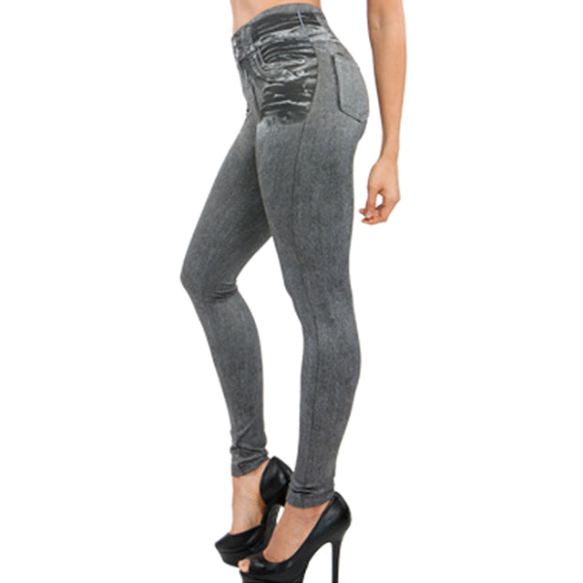 Seamless High Waist Warm Jeans