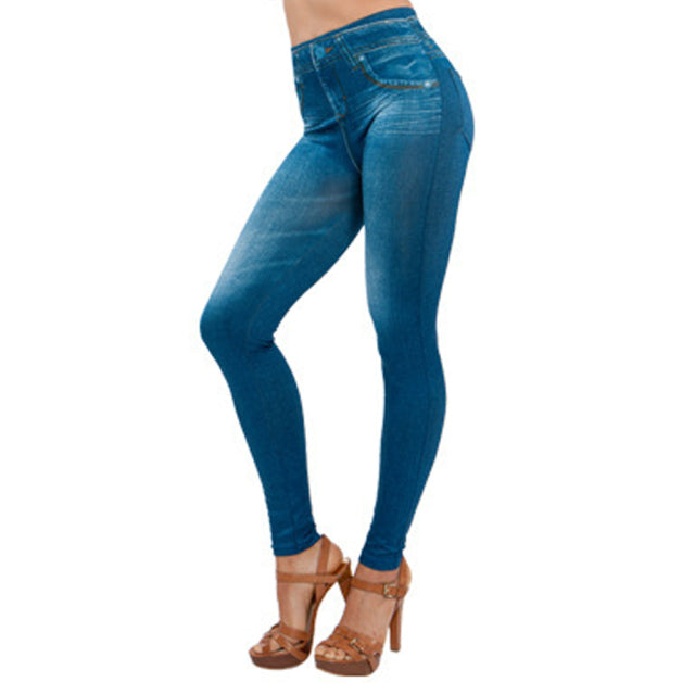 Seamless High Waist Warm Jeans