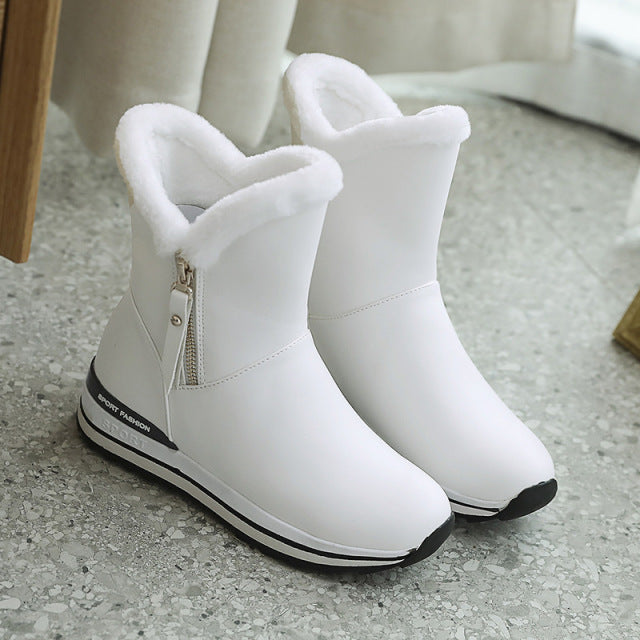 Women Ankle Boots Thick Snow