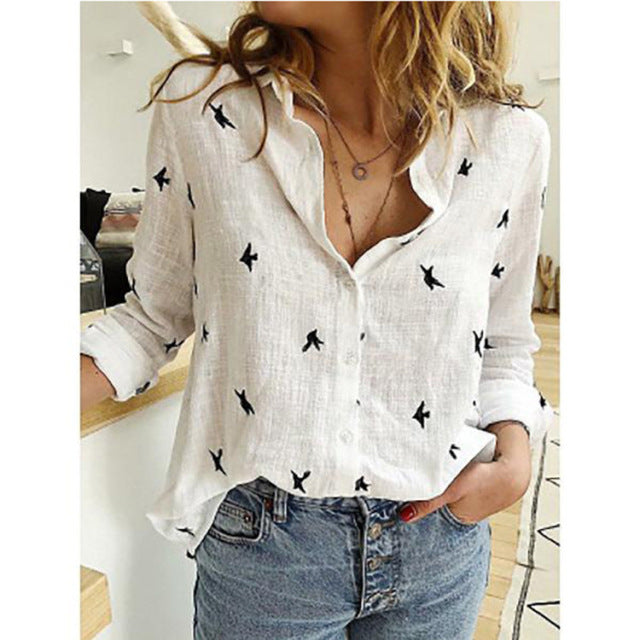 Leisure Shirts Button Lapel Top