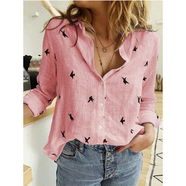 Leisure Shirts Button Lapel Top