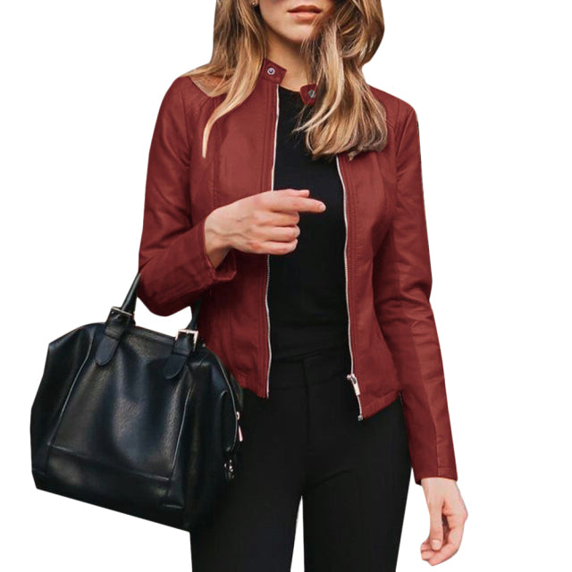 Leather Jacket Coat Women